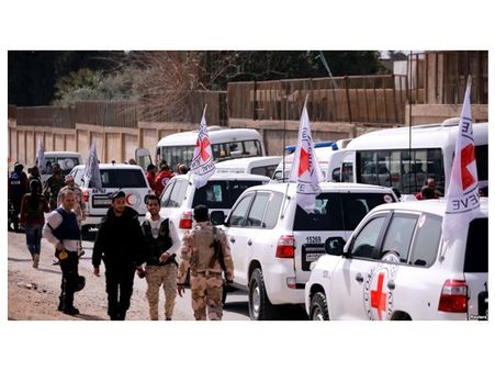 കിഴക്കന്‍ ഗൗത്തയിലേക്കുള്ള സഹായ ഉപകരണങ്ങള്‍ സിറിയന്‍ സൈന്യം തട്ടിയെടുത്തതായി പരാതി