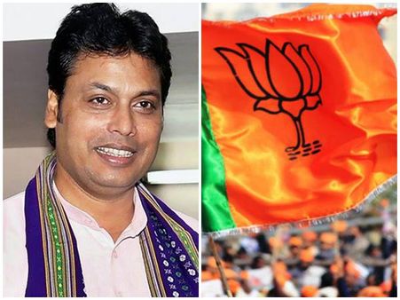 ത്രിപുര മുഖ്യമന്ത്രി സംഘപരിവാറിന്റെ പുതിയ ആക്ഷന്‍ ഹീറോ! ബിപ്ലബ് കുമാറിനെ ഭിത്തിയിലൊട്ടിച്ച് മന്ത്രി