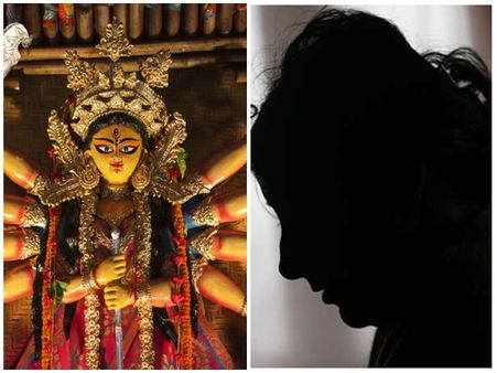 ഭക്തിമൂത്തു... പ്രാര്‍ത്ഥനയ്ക്കിടെ ദേവിക്കായി ഭക്ത നാവറത്തു നല്‍കി!!