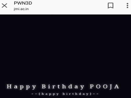 'ഹാപ്പി ബർത്ത്ഡേ പൂജ'! അഡ്മിഷനും റിസൾട്ടിനും വെബ്സൈറ്റിൽ കയറിയവർ ഞെട്ടി! ഇതെന്ത് ഹാക്കിങ്?