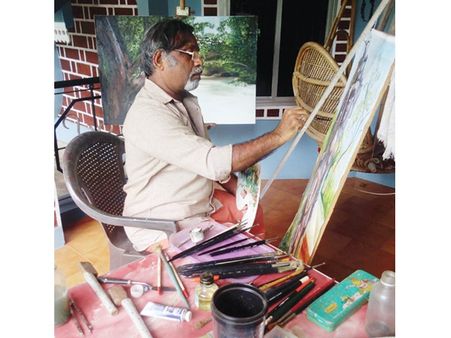 വര്‍ണ്ണ വിസ്മയം തീര്‍ത്തു രാധാകൃഷ്ണന്‍ പെയിന്റിംഗ് പ്രദര്‍ശനം 8 മുതല്‍ കോഴിക്കോട്
