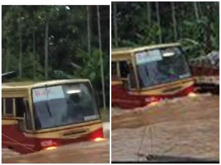 ആള്‍പ്പൊക്കത്തില്‍ ഉയര്‍ന്ന വെള്ളത്തിലൂടെ മാസ് എന്‍ട്രിയുമായി കെഎസ്ആര്‍ടിസി.. കൈയ്യടിക്കടാ!! വീഡിയോ