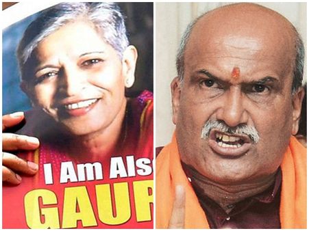 ഗൗരി ലങ്കേഷിനെ നായയാക്കി ശ്രീരാമസേന നേതാവ്! ചില നായ്ക്കള്‍ ചാകുമ്പോള്‍ മോദി എന്തിന് പ്രതികരിക്കണം