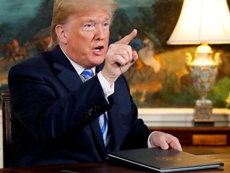 ഇറാനെതിരേ ആദ്യഘട്ട ഉപരോധം നിലവില്‍ വന്നു; പുതിയ ആണവ കരാറിന് ഒരുക്കമാണെന്ന് ട്രംപ്