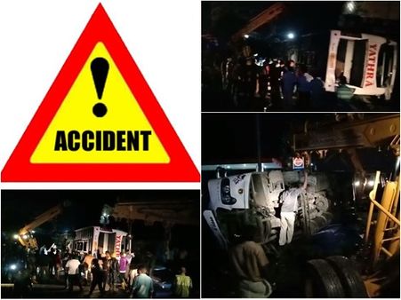 ബെംഗളൂരു-തിരുവല്ല ബസ് അപകടത്തില്‍പ്പെട്ടു; മലയാളികള്‍ ഉള്‍പ്പടെ ഏഴുമരണം, 31 പേര്‍ക്ക് പരിക്ക്