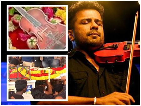 ബാലഭാസ്കർ ഇനി ഓർമ്മ, അന്ത്യയാത്രയിലും ബാലുവിന്റെ നെഞ്ചോട് ചേർന്ന് വയലിൻ, കണ്ണീരണിഞ്ഞ് നാട്