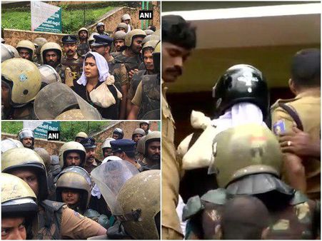 യുവതികൾ തിരിച്ചിറങ്ങി; ജീവന് ഭീഷണിയുണ്ടെന്ന് രഹ്ന ഫാത്തിമ, മലകയറാനെത്തിയ 46കാരിയെ തിരിച്ചയച്ചു