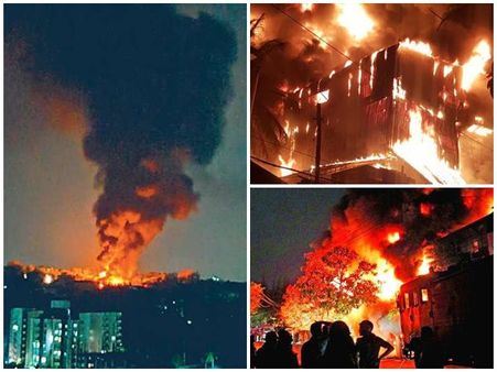 ആകാശം മുട്ടെ വിഷപ്പുക, തീഗോളമായി നാല് നിലക്കെട്ടിടം, ആശങ്കയുടെ പന്ത്രണ്ട് മണിക്കൂറുകൾ