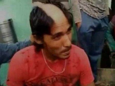 പെണ്‍കുട്ടികളുടെ മോര്‍ഫ് ചെയ്ത ചിത്രം പ്രചരിപ്പിച്ചെന്ന് ആരോപിച്ച് യുവാവിന്റെ തല മൊട്ടയടിച്ചു