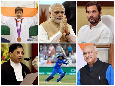 രാഹുൽ ഗാന്ധിയും എംജെ അക്ബറും.. പെൺകരുത്തിൽ മേരി കോമും മിതാലിയും, 2018ലെ വാർത്താതാരങ്ങൾ