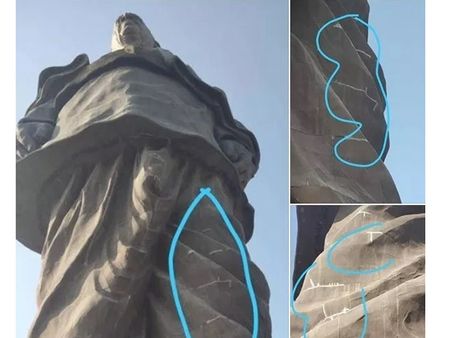 പട്ടേൽ പ്രതിമയിൽ വിള്ളൽ ? സ്റ്റാച്യൂ ഓഫ് യൂണിറ്റിയിലെ വെളുത്ത വരകളുടെ സത്യം ഇതാണ്