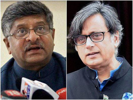 കൊലക്കേസ് പ്രതി പരാമർശം; കേന്ദ്രമന്ത്രി രവിശങ്കർ പ്രസാദിനെതിരെ ശശി തരൂർ മാനനഷ്ടക്കേസ് നൽകി