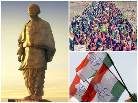 പട്ടേല്‍ പ്രതിമ; പ്രതിഷേധം ശക്തമാക്കി ആദിവാസികള്‍, തിരഞ്ഞെടുപ്പില്‍ വോട്ടാക്കി മാറ്റാന്‍ കോണ്‍ഗ്രസ്