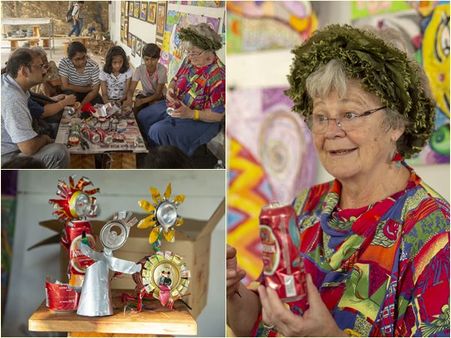 പാഴ്വസ്തുക്കളില്‍നിന്ന് കാഴ്ചയുടെ പൂരമൊരുക്കി വെറോണിക്ക; പരോപകാരപ്രദവും അമൂല്യവുമായ വശങ്ങള്‍