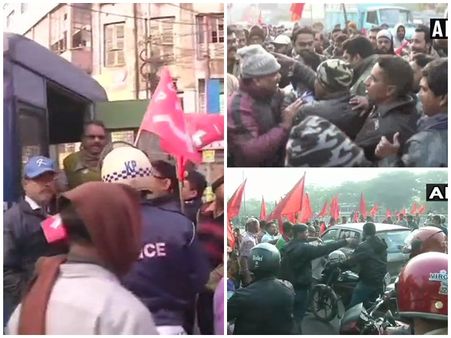 ജനത്തെ വലച്ച് 48 മണിക്കൂർ ദേശീയ പണിമുടക്ക്; കെഎസ്ആർടിസി സർവ്വീസുകൾ മുടങ്ങി