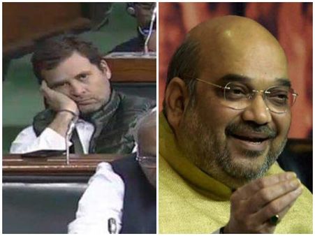 എന്താ ഇത്ര ഗൗരവം, ബജറ്റ് അവതരണ വേളയിൽ നിരാശനായിരുന്ന രാഹുലിനെ പരിഹസിച്ച് അമിത് ഷാ