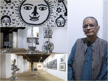 പരമ്പരാഗതരചന രീതിയിലൂടെ ആധുനികതയെ വരച്ചുകാട്ടി മാധ്വി പരേഖ് ബിനാലെയില്‍