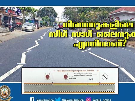 റോഡുകളില്‍ പുതതായി കാണപ്പെടുന്ന വളഞ്ഞ് പുളഞ്ഞ (സിഗ് സാഗ്) രേഖകളുടെ ഉദ്ദേശം എന്ത്?
