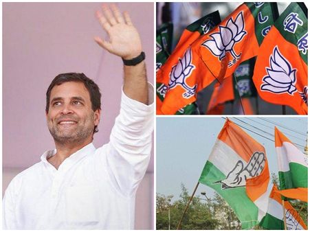 രാഹുലിന്‍റെ പ്രഖ്യാപനം വെറുതെയാകില്ല; 90 സീറ്റുകളില്‍ കോണ്‍ഗ്രസ് മുന്‍തൂക്കം നേടുമെന്ന് സര്‍വ്വേ