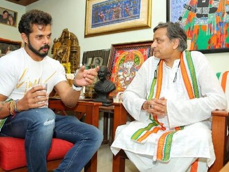 ശശി തരൂരുമായുള്ള കൂടിക്കാഴ്ച്ച എന്തിന്? ബിജെപിയില്‍ തുടരുമോ? ശ്രീശാന്തിന്റെ മറുപടി ഇങ്ങനെ