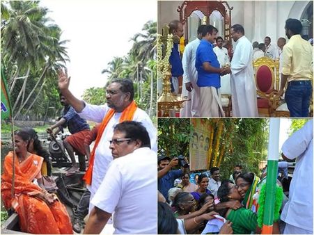 ആലപ്പു‍ഴയില്‍ പ്രചാരണത്തിന്‍റെ അവസാന ലാപ്പില്‍ ആവേശപ്പോരാട്ടം; തുറന്ന വാഹനത്തില്‍ മണ്ഡലത്തിന്റെ മുക്കുംമൂലയും താണ്ടി സ്ഥാനാര്‍ഥികള്‍ ഓട്ടപ്പാച്ചിലിൽ...