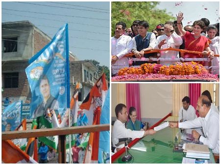 രാഹുലിന്റെ പരിപാടിയില്‍ പുതിയ പതാക; ഇരട്ട ലക്ഷ്യവുമായി കോണ്‍ഗ്രസ്, മായാവതിക്ക് ഞെട്ടല്‍