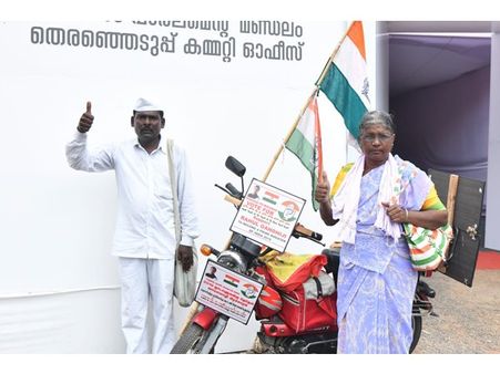 രാഹുലിന് വേണ്ടി മധുരയില്‍ നിന്നും ഇരുചക്രവാഹനത്തില്‍ ദമ്പതികള്‍; കറുപ്പയ്യ രാഹുലിന് വേണ്ടി യാത്ര നടത്തുന്നത് രണ്ടാം വ‌ട്ടം!!