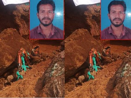 പ്രളയത്തില്‍ തകര്‍ന്ന റോഡിന്റെ പുനരുദ്ധാരണത്തിനിടെ ജെസിബിക്ക് മുകളില്‍ കല്ല് വീണ് ഒരു മരണം