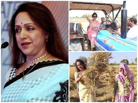 ട്രാക്ടർ ഓടിച്ചും നെല്ല് കൊയ്തും വോട്ട് പിടിത്തം, കോടികളുടെ ആസ്തി, ഹേമമാലിനി ബിജെപിയുടെ താരറാണി