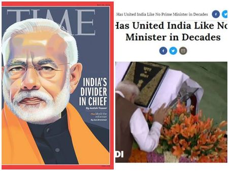 'ഭിന്നിപ്പിക്കുന്ന മോദി' മാറി!!! ഇപ്പോൾ ഇന്ത്യയെ ഒന്നിപ്പിക്കുന്ന നേതാവ്... ടൈം മാഗസിന്റെ മറുമരുന്ന്