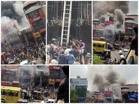 പഴവങ്ങാടിയിലെ തീപിടുത്തം:1.50 കോടിയുടെ നഷ്ടം, സംഭവത്തില്‍ അന്വേഷണം തുടങ്ങി!!