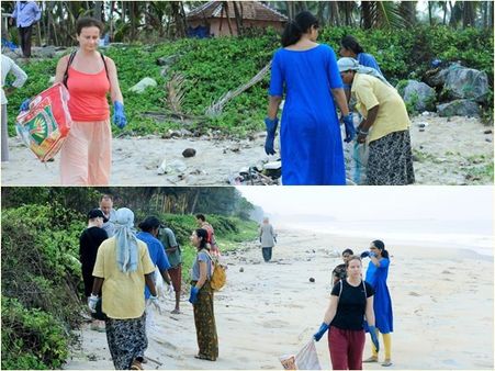 കേരളതീരത്ത് ഇത്രേം മാലിന്യമോ..? ശുചീകരണത്തില്‍ പങ്കെടുത്ത് വിദേശികള്‍, മാലിന്യ നിർമാർജ്ജനത്തിന് മുന്നോട്ട് വന്നത് ആയൂർവ്വേദ ചികിൽസക്ക് വന്ന വിദേശികൾ
