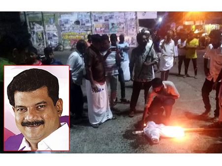 സിപിഐക്കെതിരെ പറഞ്ഞാല്‍ അന്‍വറിനെ പുറത്തിറങ്ങാന്‍ അനുവദിക്കില്ല, മലപ്പുറത്തും പൊന്നാനിയിലും പിവി അന്‍വറിന്റെ കോലംകത്തിച്ച് പ്രതിഷേധിച്ച് എഐവൈഎഫ്