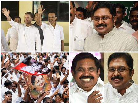 തമിഴ്നാട്ടില്‍ ഡിഎംകെ-കോണ്‍ഗ്രസ് സഖ്യം ഭരണംപിടിക്കുമോ? കിങ് മേക്കറാവാന്‍ ദിനകരന്‍, ഭരണപക്ഷത്ത് ആശങ്ക