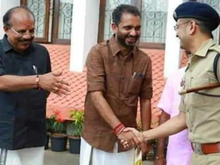 മോദി എത്തുംമുമ്പ് ഗുരുവായൂരില്‍ അപൂര്‍വ സംഗമം; ബിജെപി നേതാക്കള്‍ യതീഷ് ചന്ദ്രയ്ക്ക് കൈകൊടുത്തു