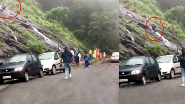 വെള്ളച്ചാട്ടത്തിനൊപ്പം സെൽഫി‌യെ‌ടുക്കാൻ കയറി നിന്നത് 150 അടി ഉയരമുള്ള പാറയിൽ, കാൽ തെന്നി.... പിന്നീട് സംഭവിച്ചത്!!