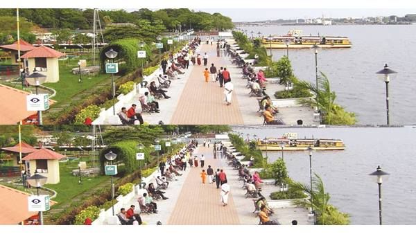 ഹൈ​ക്കോ​ട​തി​യു​ടെ രൂ​ക്ഷ വി​മ​ർ​ശ​നം ഏ​റ്റു'; മ​റൈ​ൻ ഡ്രൈ​വി​ൽ ശു​ദ്ധി​ക​ല​ശം