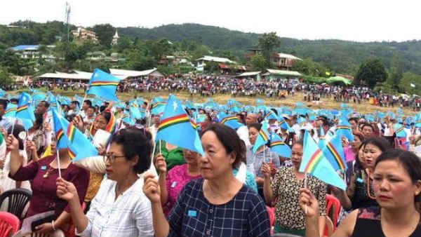 ത്രിവര്‍ണ പതാകയില്ലാതെ സ്വാതന്ത്ര്യദിനാഘോഷം; നാഗകള്‍ ഉയര്‍ത്തിയത് സ്വന്തം പതാക