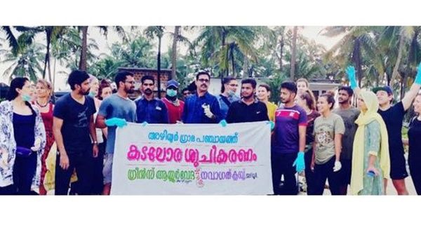 കേരളീയര്‍ക്ക് ശുചിത്വ പാഠം പകര്‍ന്നു നല്‍കി വിദേശികൾ; അഴിയൂർ കടപ്പുറം വൃത്തിയാക്കാൻ മുന്നിട്ടിറങ്ങി
