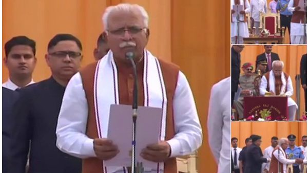 ഹരിയാണയില്‍ ബിജെപി-ജെജെപി സര്‍ക്കാര്‍ !! മുഖ്യമന്ത്രിയായി മനോഹര്‍ ലാല്‍ ഖട്ടര്‍ സത്യപ്രതിജ്ഞ ചെയ്തു