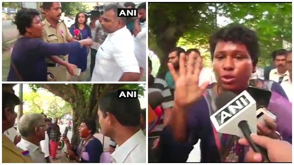 കൊച്ചിയിൽ ബിന്ദു അമ്മിണിയെ തടഞ്ഞ് പ്രതിഷേധക്കാർ, മുഖത്തേയ്ക്ക് മുളകുപൊടി എറിഞ്ഞു, ഒരാൾ പിടിയിൽ