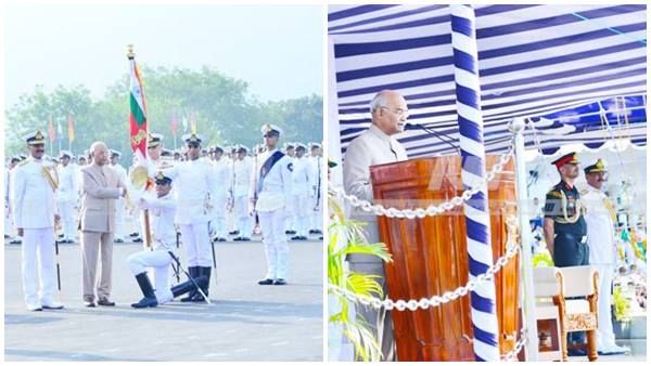 പ്രസിഡന്റ്സ് കളർ അവാർഡ് ഏഴിമല നാവിക അക്കാദമിക്ക്: പുരസ്കാരം സമ്മാനിച്ചത് ഇന്ത്യൻ രാഷ്ട്രപതി രാംനാഥ്