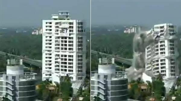 മരട് ഫ്ലാറ്റ്: നിരോധനാജ്ഞ ലംഘിച്ചു, മാധ്യമപ്രവർത്തകനും ക്യാമറാ മാനുമെതിരെ കേസ്