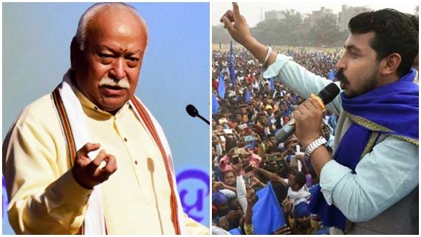 തിരഞ്ഞെടുപ്പില്‍ മത്സരിക്കാന്‍ മോഹന്‍ ഭഗവതിനെ വെല്ലുവിളിച്ച് ആസാദ്; ആര്‍എസ്എസിനെ നിരോധിക്കണം