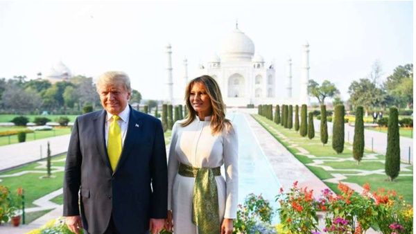 താജ്മഹലിന്റെ സൗന്ദര്യം നുകർന്ന് ഡൊണാൾഡ് ട്രംപും മെലാനിയയും; വിസ്മയിപ്പിക്കുന്ന സൗന്ദര്യം