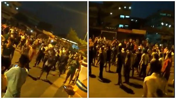 നാട്ടിലേക്ക് മടങ്ങിപ്പോകണം, ഇതര സംസ്ഥാന തൊഴിലാളികൾ തെരുവിൽ, വാഹനങ്ങൾക്ക് തീയിട്ടു!