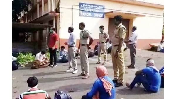 കണ്ണൂരിൽ അതിഥി തൊഴിലാളികൾ വീണ്ടും സംഘടിതരായി റോഡിലിറങ്ങി