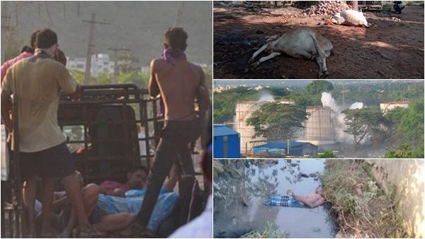 നെഞ്ചുലച്ച് വിശാഖപട്ടണത്തെ ദൃശ്യങ്ങൾ; വഴിയിലും ഓടയിലും ബോധരഹിതരായി ജനം,പ്രതികരിച്ച് മോദിയും രാഹുലും