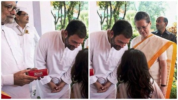  'മിഠായി പെട്ടിയും പിടിച്ച് രാഹുൽ ഗാന്ധിക്കും സോണിയക്കും കാവൽ നിന്ന് മൻമോഹൻ സിംഗ്'; പിന്നിൽ