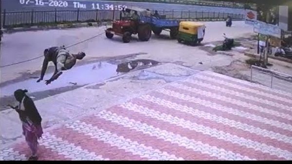 'തിരിഞ്ഞു നോക്കിയപ്പോള്‍ കണ്ടത് പറന്നു വരുന്ന ഓട്ടോ ഡ്രൈവറെ'; പറത്തിയതാകട്ടെ കേബിളും